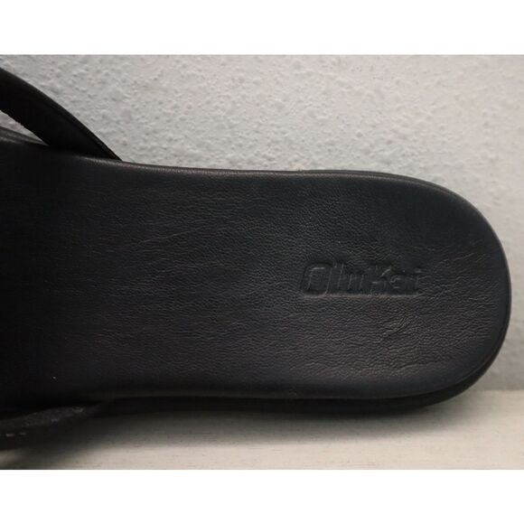 Olukai 20514-4040 Women's Sz 9W Black Leather Tiare Slide Sandals - Picture 7 of 14